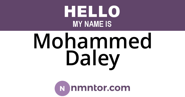 Mohammed Daley