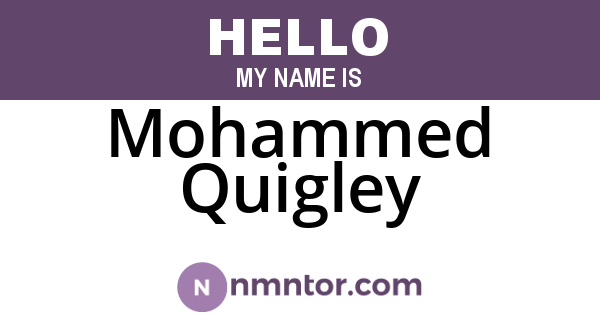 Mohammed Quigley