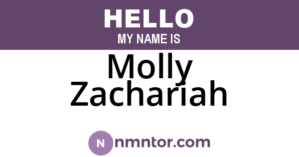 Molly Zachariah