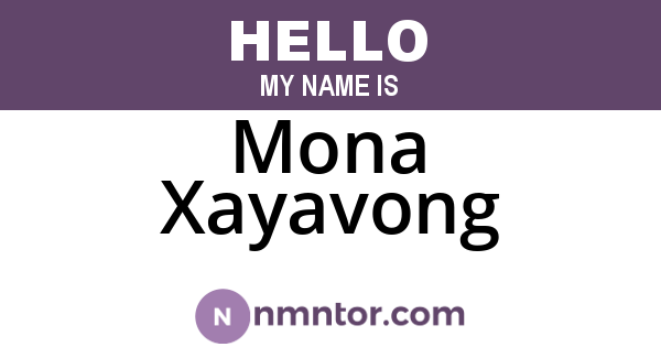Mona Xayavong
