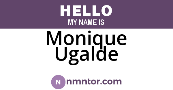 Monique Ugalde