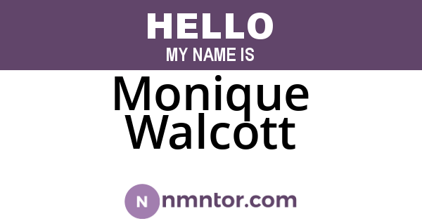 Monique Walcott