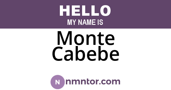 Monte Cabebe