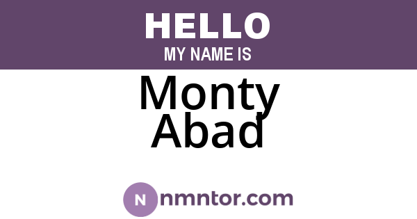 Monty Abad