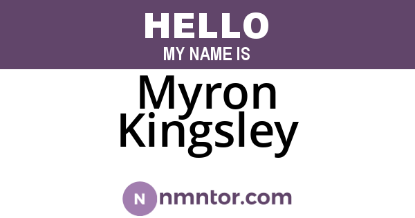 Myron Kingsley