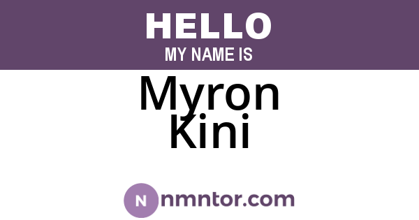 Myron Kini