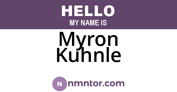 Myron Kuhnle