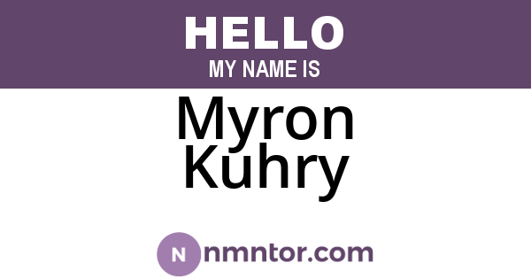 Myron Kuhry