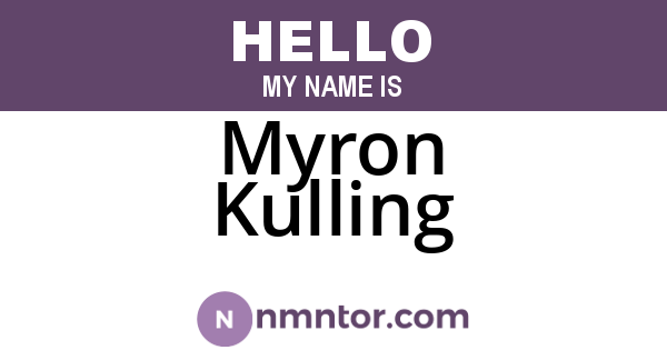 Myron Kulling