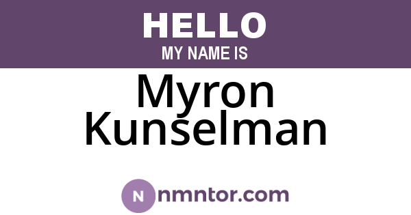 Myron Kunselman