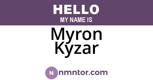 Myron Kyzar
