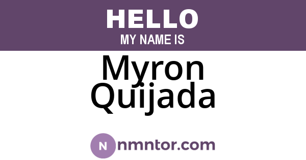 Myron Quijada