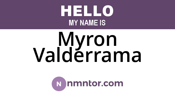 Myron Valderrama