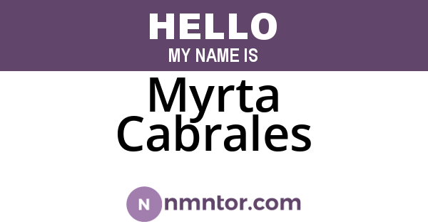 Myrta Cabrales