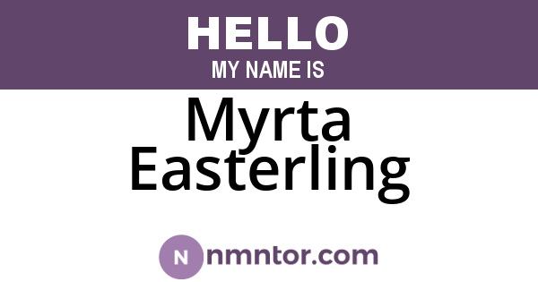 Myrta Easterling