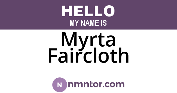 Myrta Faircloth