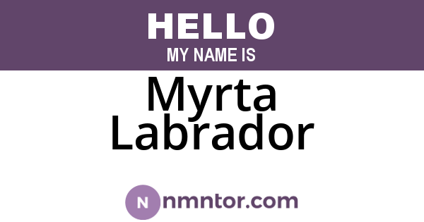 Myrta Labrador