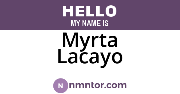 Myrta Lacayo