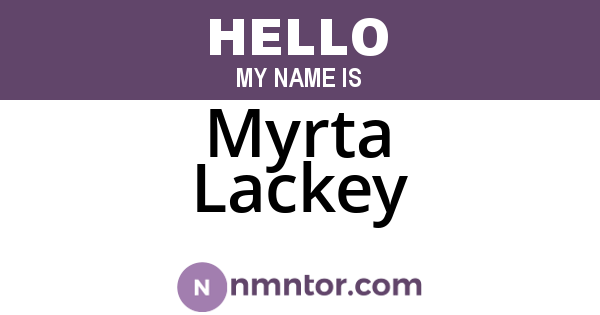Myrta Lackey