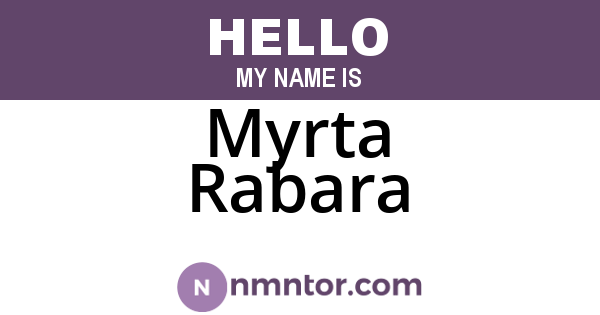 Myrta Rabara