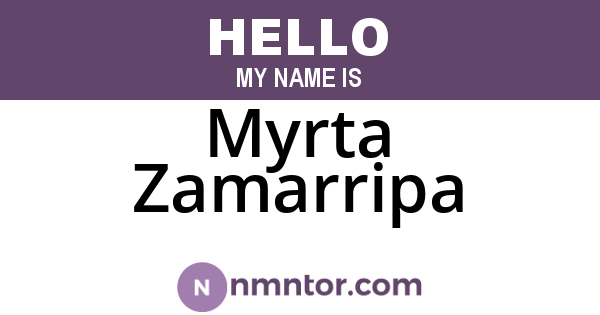 Myrta Zamarripa