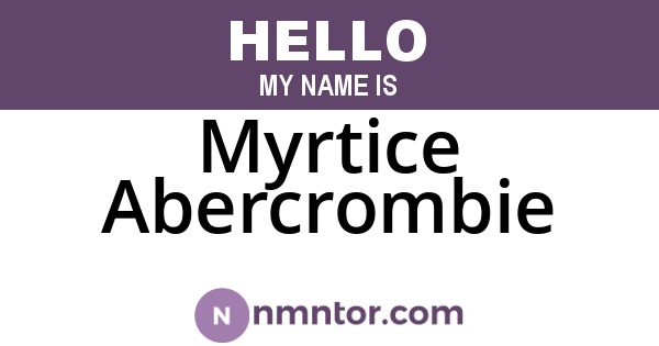 Myrtice Abercrombie