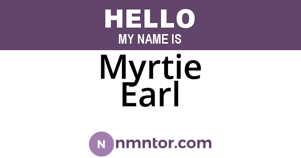 Myrtie Earl