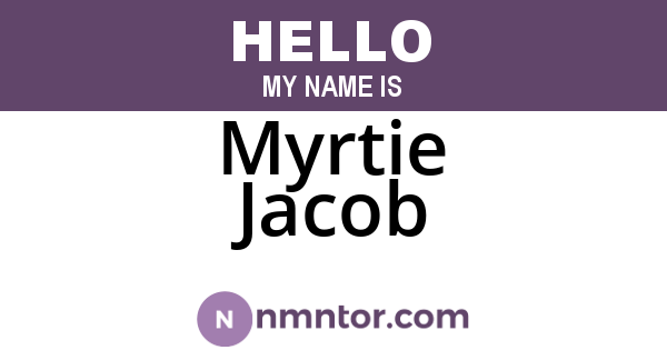 Myrtie Jacob