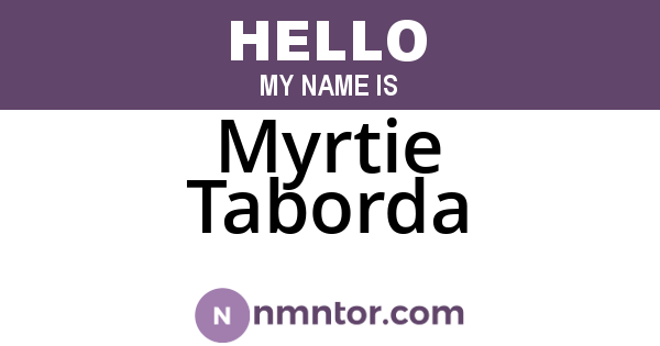 Myrtie Taborda