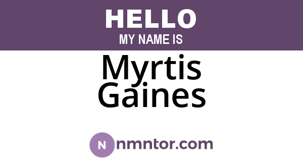 Myrtis Gaines