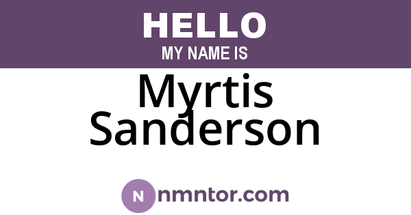 Myrtis Sanderson