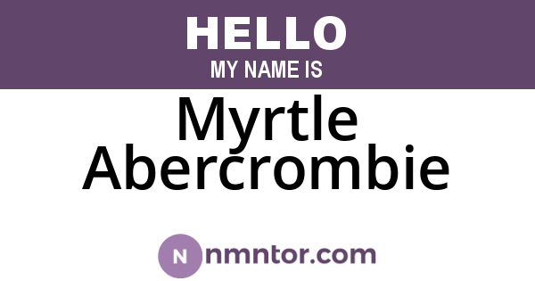 Myrtle Abercrombie