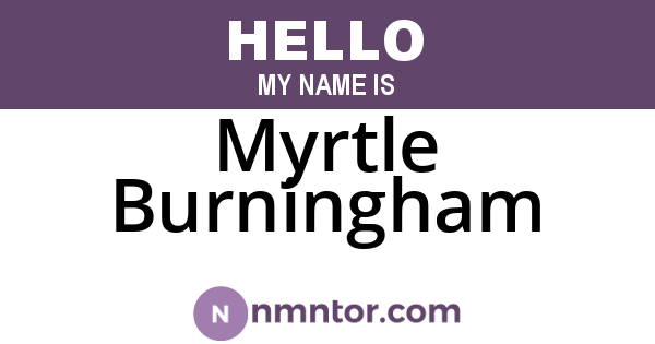 Myrtle Burningham