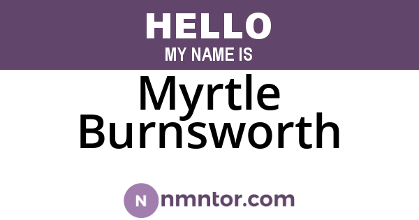 Myrtle Burnsworth