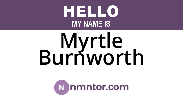 Myrtle Burnworth