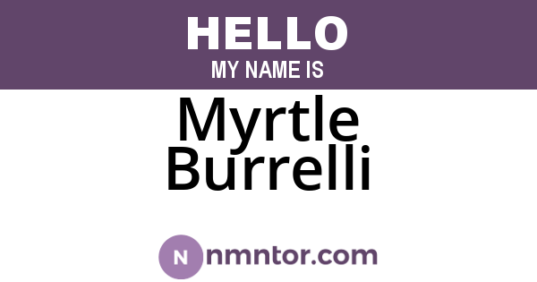 Myrtle Burrelli