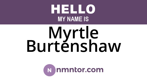 Myrtle Burtenshaw