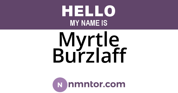 Myrtle Burzlaff