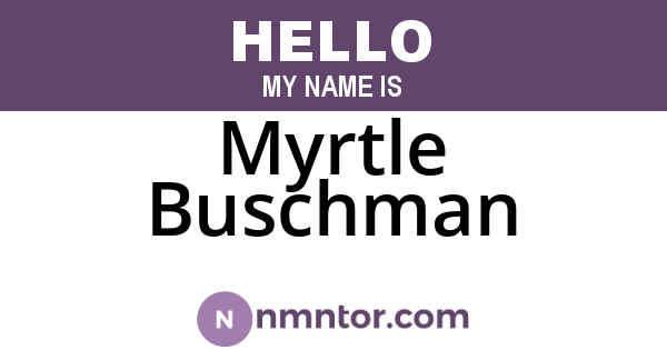 Myrtle Buschman