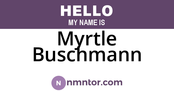 Myrtle Buschmann