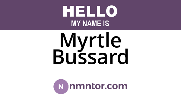 Myrtle Bussard