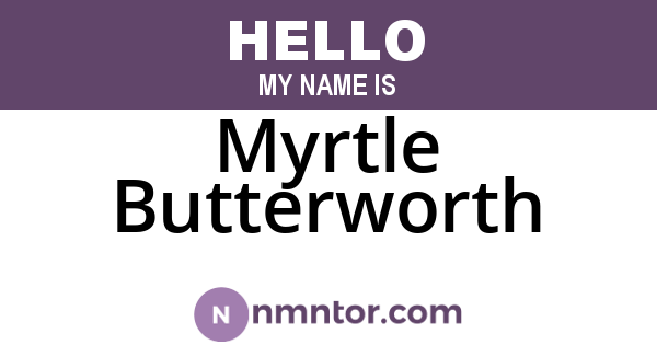 Myrtle Butterworth