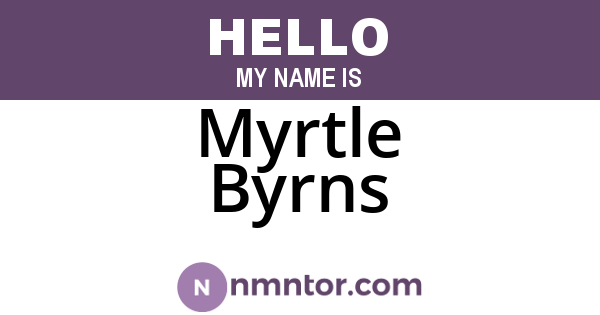 Myrtle Byrns