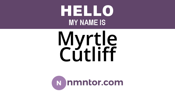 Myrtle Cutliff