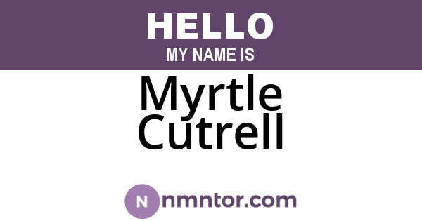 Myrtle Cutrell