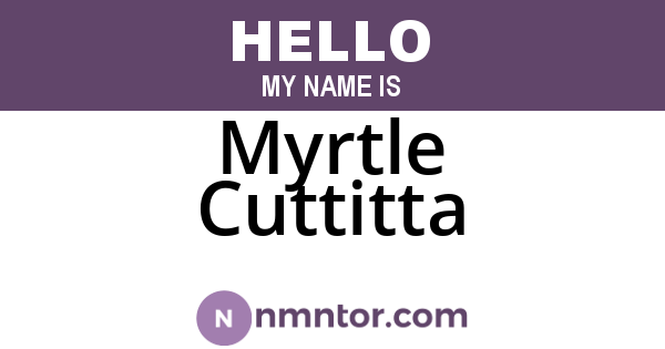 Myrtle Cuttitta