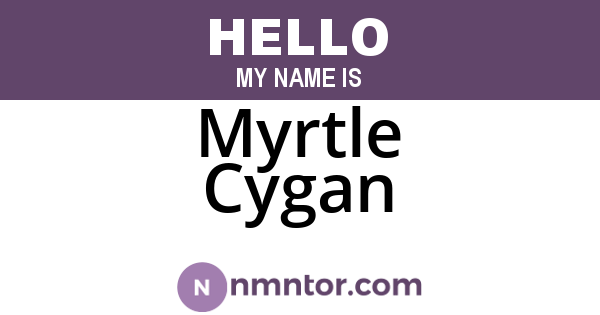 Myrtle Cygan
