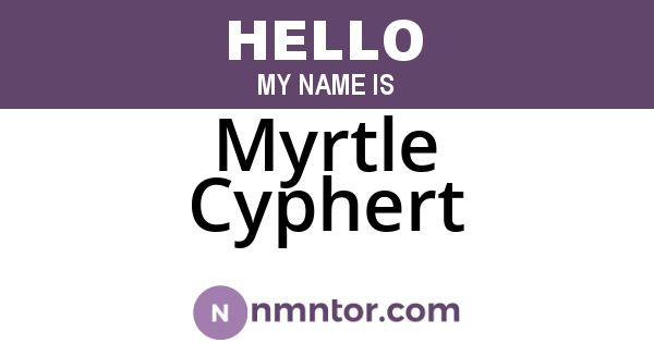 Myrtle Cyphert