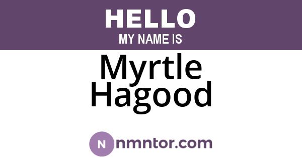 Myrtle Hagood