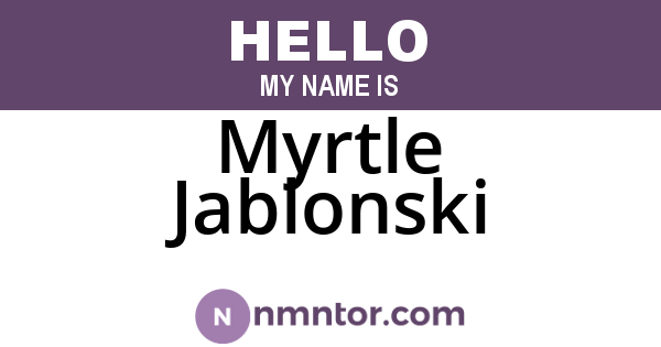 Myrtle Jablonski